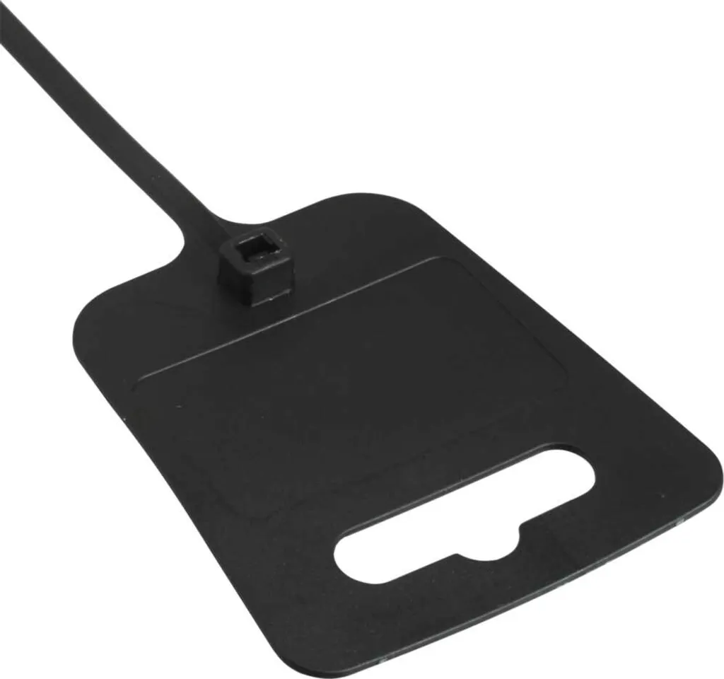 InLine 59967J Fascette Nere 200x5mm con Targhetta Marcatura 100pz