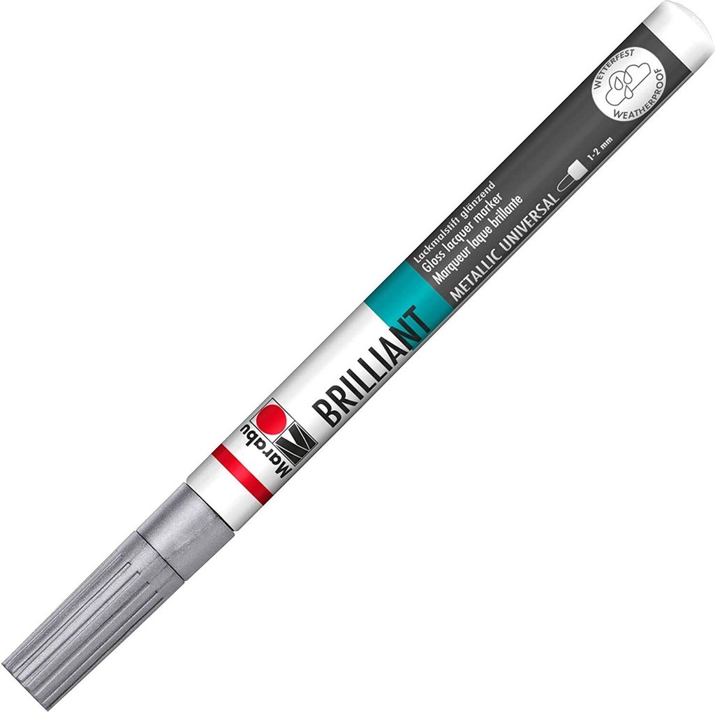 Marabu Lackmarker "Brilliant Painter" Strichstärke: 1-2 mm silber