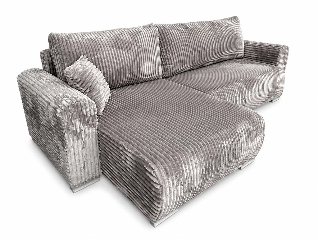 Ecksofa MEGAN mit Schlaffunktion und Bettkasten, dicker Produktbild  KI-generiertes Bild
