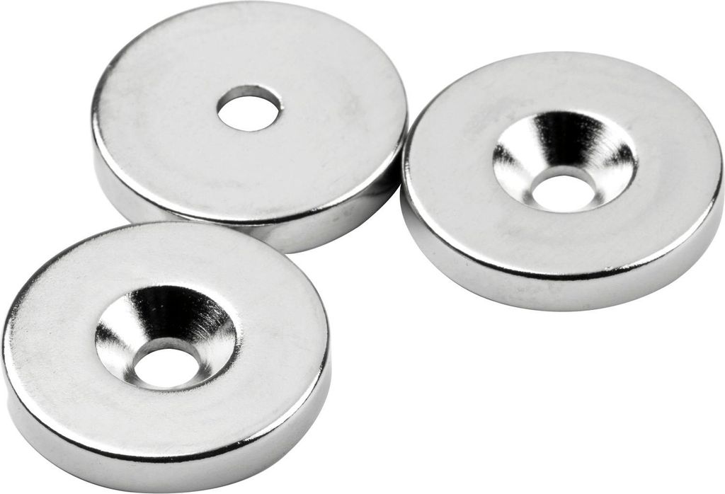 Scheibenmagnet mit Bohrung ø 23mm Höhe 4mm Magnete mit Senkbohrung für Schrauben