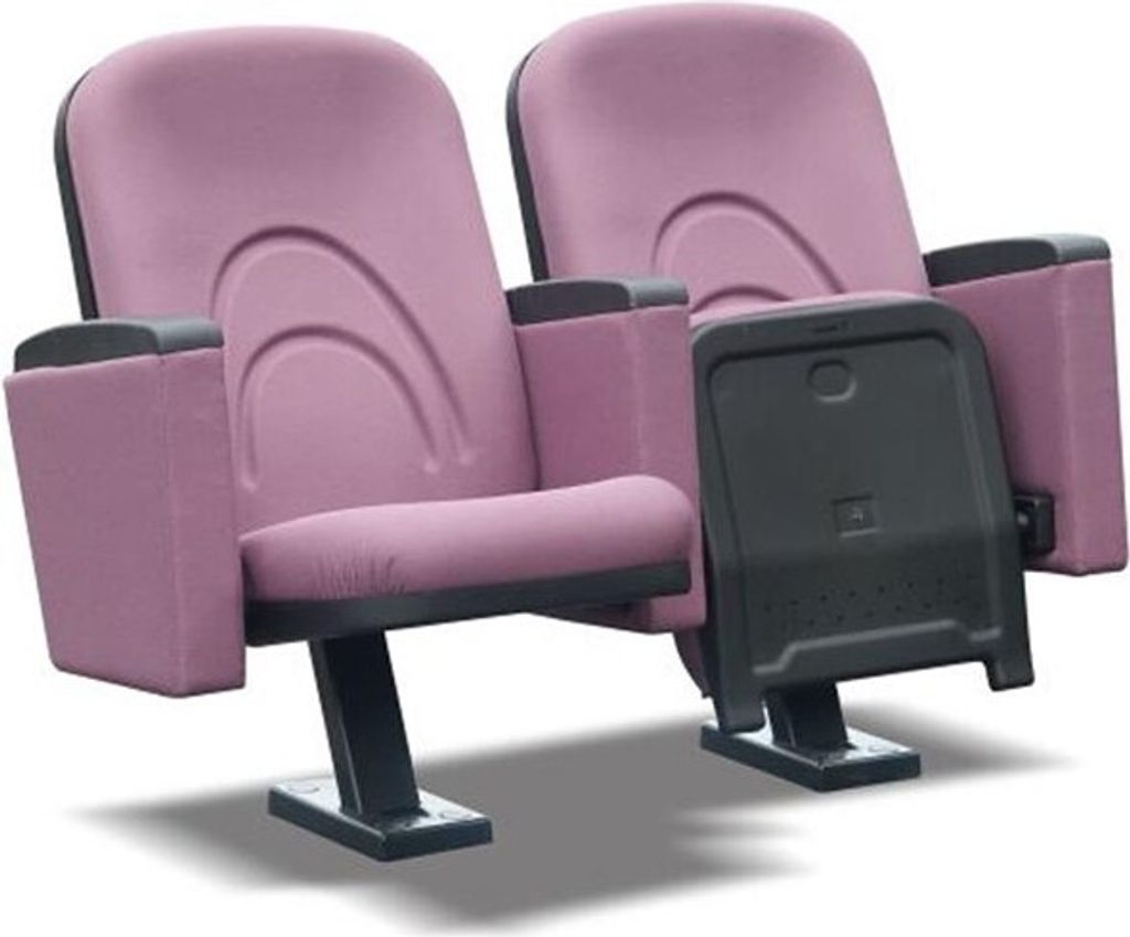 Modern Sessel Sessel Sofa 1 Sitzer für Theater Kino Design Luxus Rosa Textil JVmoebel