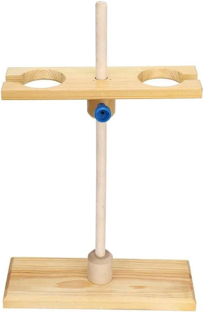 Support de laboratoire en bois pour 2 entonnoirs de Scheidtrecht 25cm