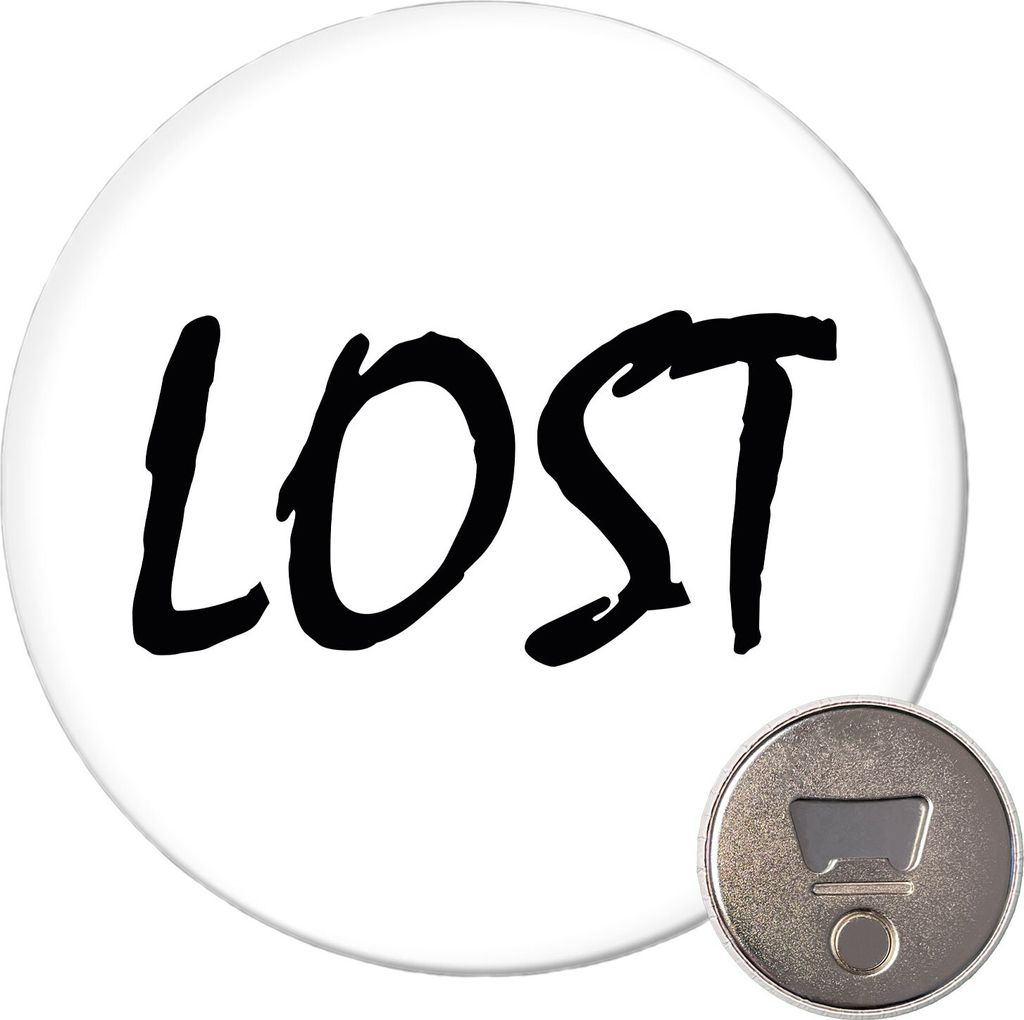 Huuraa Magnet Lost Jugendwort 59mm Kühlschrankmagnet rund Flaschenöffner Geschenkidee