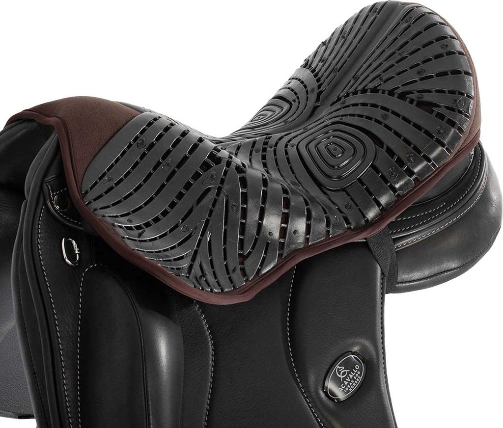 Acavallo Air Plus Gel Dressur-Sitzschoner mit 10 mm Dicke, Größe:L, Farbe:brown