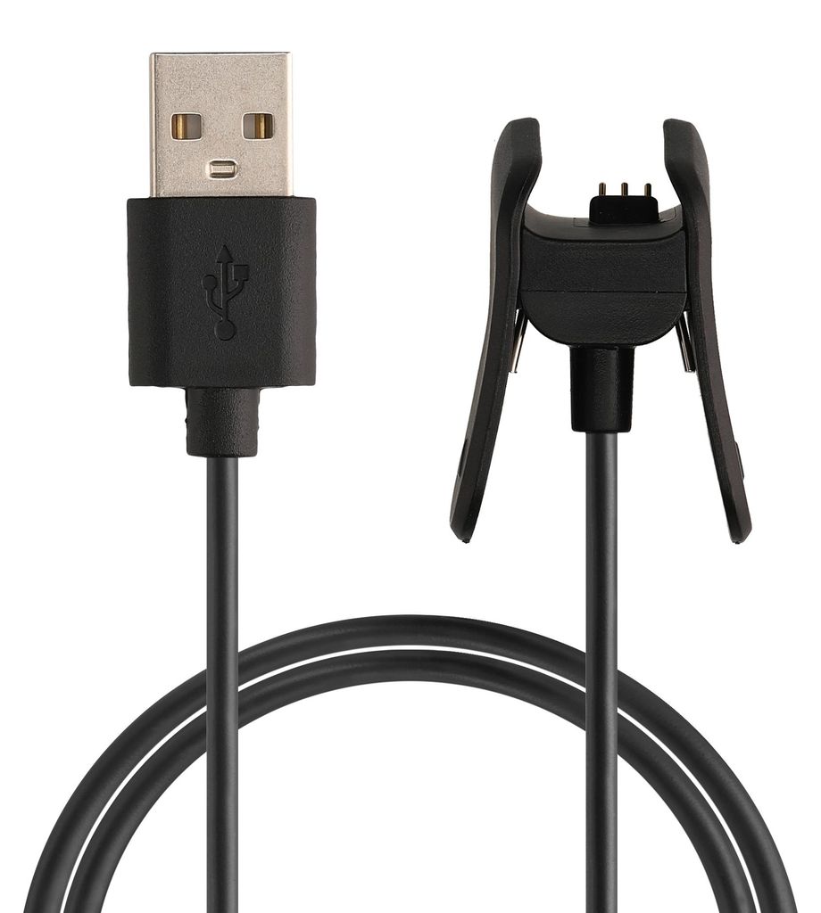 kwmobile USB Kabel Charger kompatibel mit Garmin vivosmart 4 Ladekabel - Smart Watch Ersatzkabel - Fitnesstracker Aufladekabel in Schwarz
