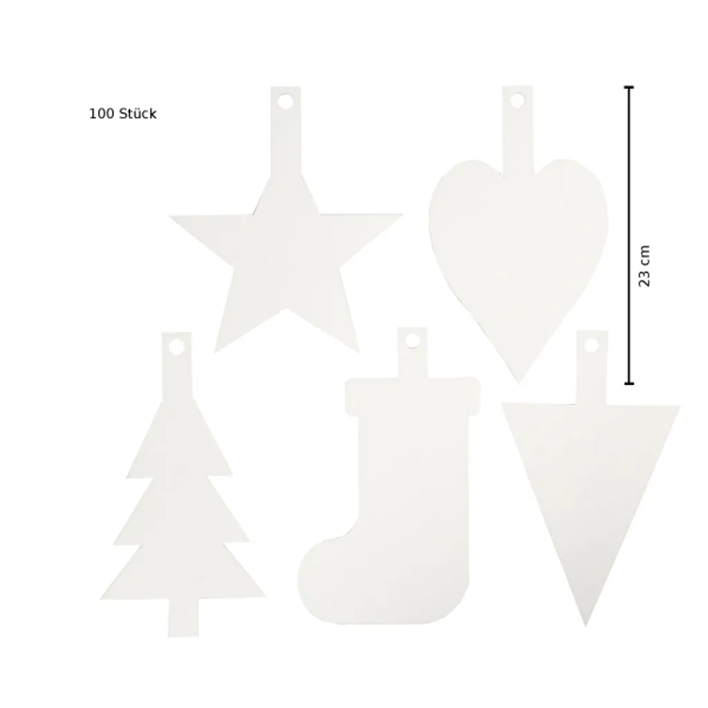 Pendentifs de Noël en Bois Naturel et Étoiles Argentées - Lot de 12 Pièces