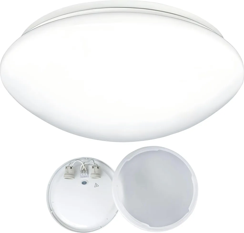 Plafoniera Professionale DAISY RIVA IP44 2xE27 - Base in Acciaio per LED