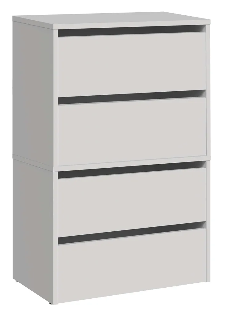 Meuble à chaussures rabattable TANEL blanc - Armoire d'entrée compacte