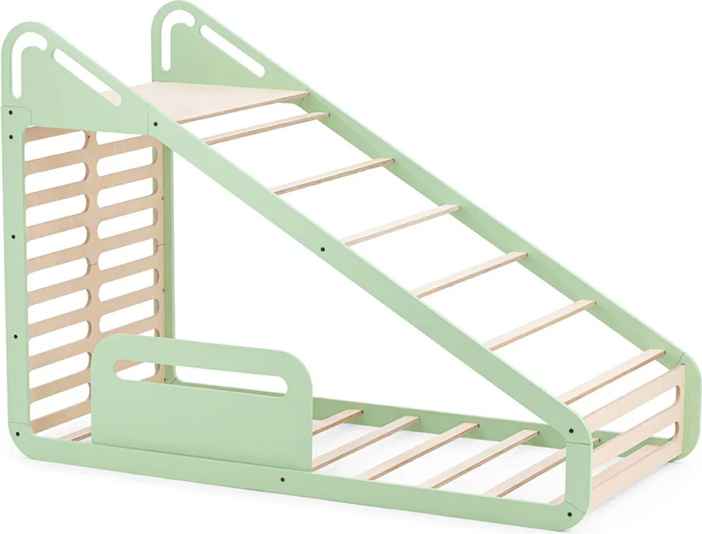 Lit Montessori Sleepy Vert en Bois Naturel MamaToyz 100x210 cm