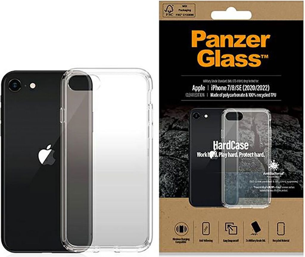 PanzerGlass HardCase Clear Edition - Hintere Abdeckung für Mobiltelefon - antibakteriell - Polycarbonat, 100 % recyceltes thermoplastisches Polyur...