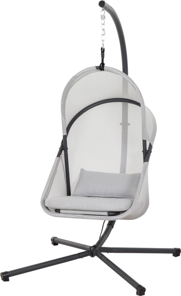 Hängesessel >YOBAYA< in anthrazit, Easy Grey - 106x195x123 (BxHxT)
