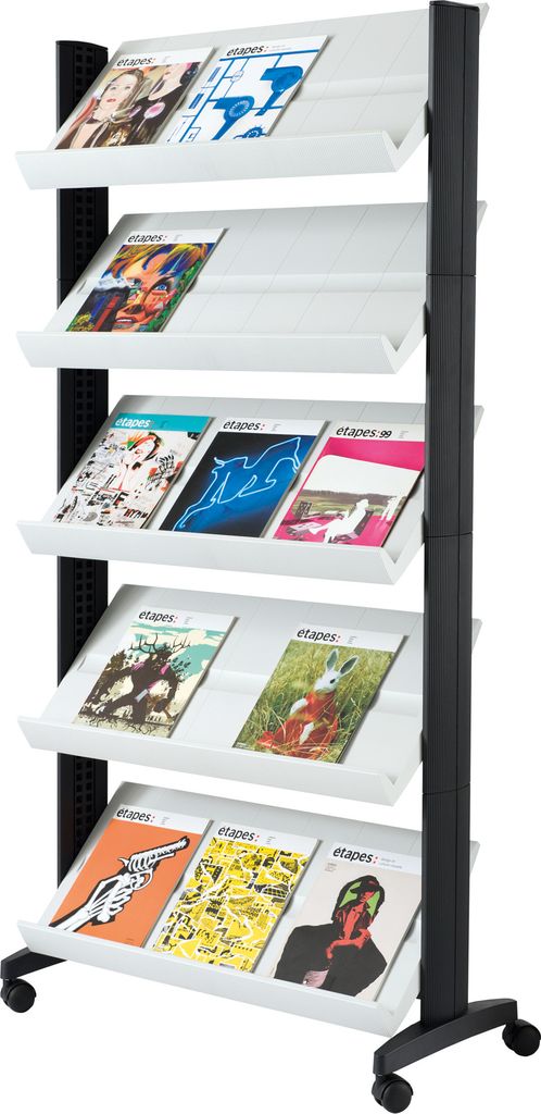 Paperflow Prospektständer Uno 255N.02 5Auflagen mobil grau Produktbild 