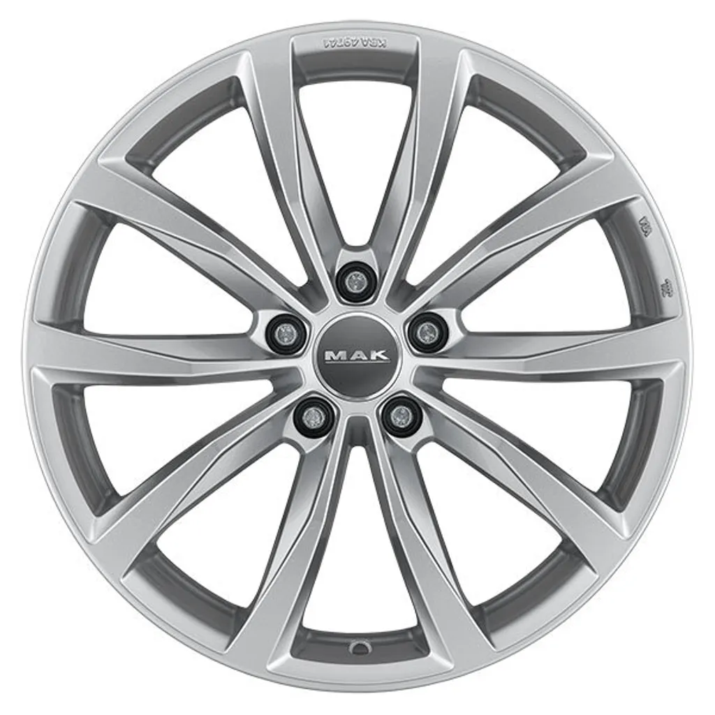 Jantes alliage MAK WOLF-BM 7.5x17 5x112 ET54 couleur argent brillant