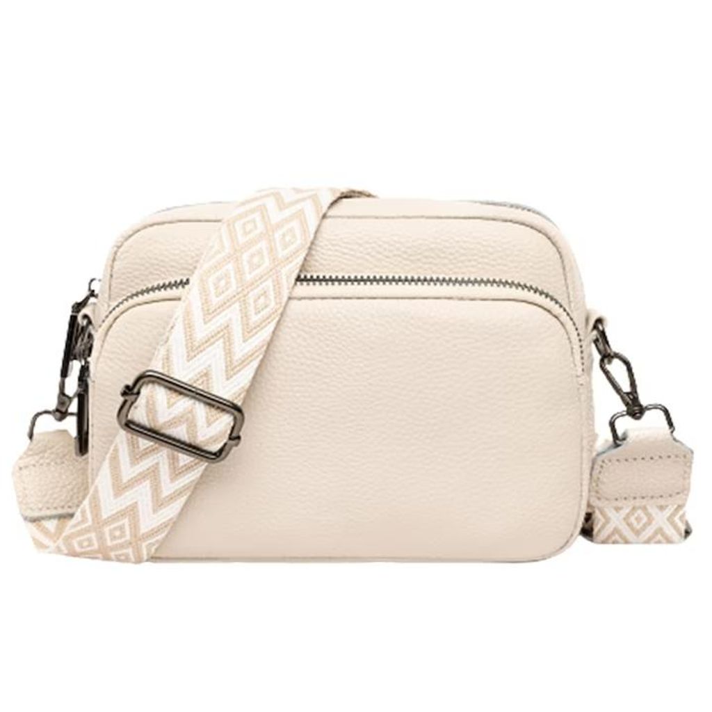 ASKSA Damen Handy Umhaengetasche Echtes Leder Crossbody Bag Damen Handytasche zum Umhaengen, Umhaengetasche Damen Klein Moderne Taschen,Beige