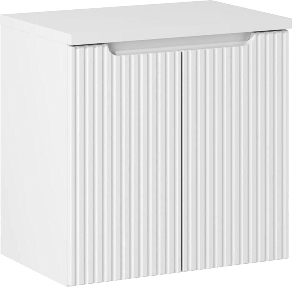 Waschtischunterschrank 60cm, weiß, NEWPORT-56-WHITE