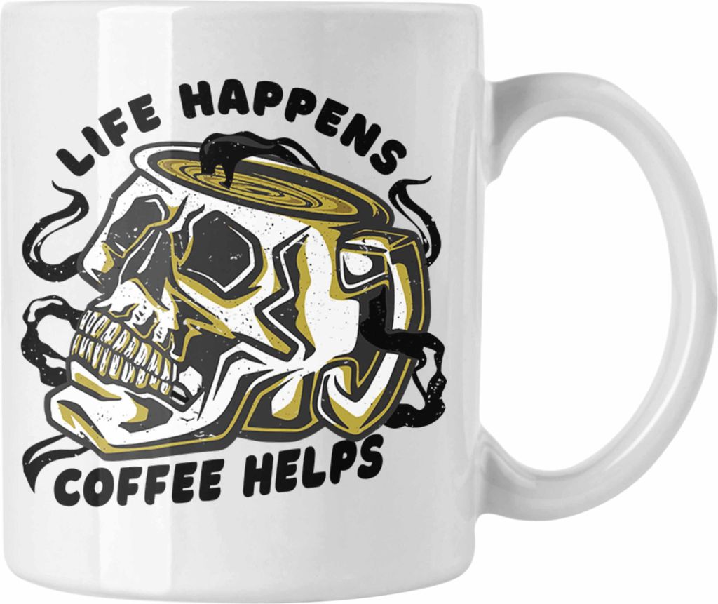 Trendation - Tasse Totenkopf Kaffeeliebhaber Geschenk Produktbild 