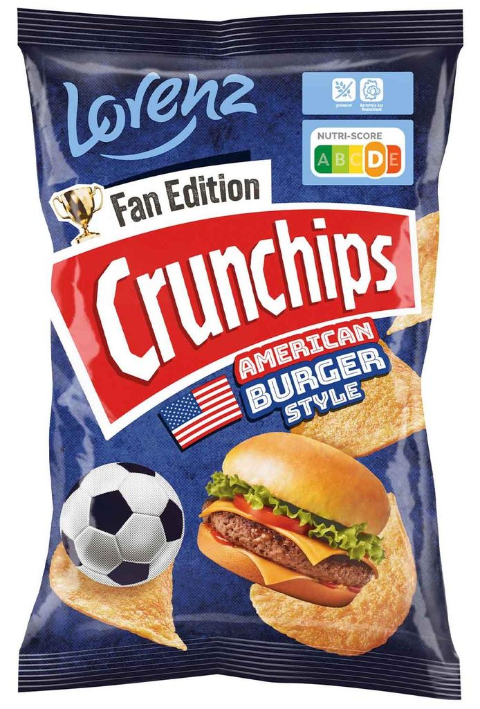 Crunchips Fan Edition American Burger Style 130g Produktbild 