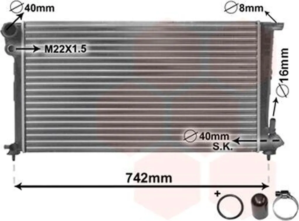Scambiatore Di Calore VAN WEZEL Per Riscaldamento Posteriore Volkswagen Transporter T4 - 2