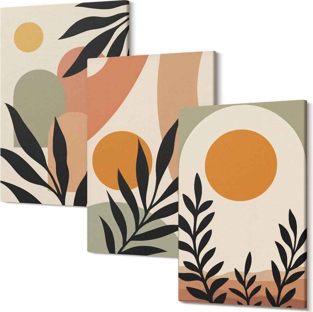 Leinwandbild – Wandbild – Leinwandbilder – Kunstdruck – Polycanvas – Modern – Mehrteilig – 3-Teilig Set – Hochwertig – Geruchslos...