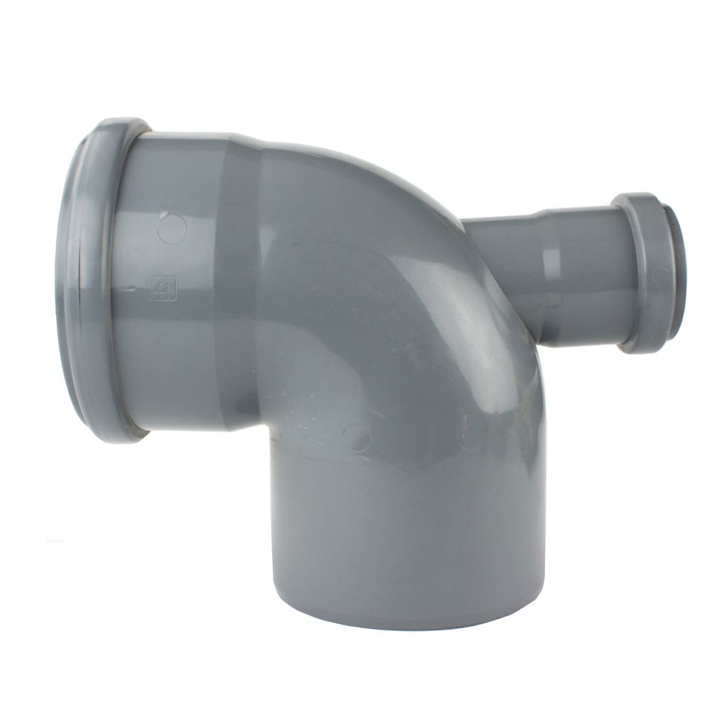 HT 90° Bogen DN 110 Einfach Doppel Abzweig DN 50 Abflussrohr Kanalrohr grau 180°