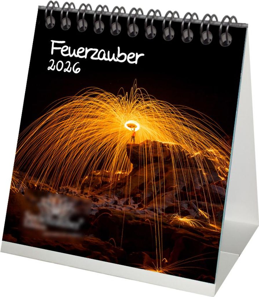 Feuerzauber Tischkalender 10cm x 10cm für 2026 Feuer - Seelenzauber