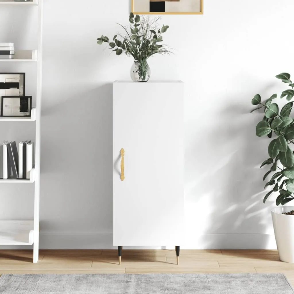 vidaXL Credenza 34x90 cm Bianca | Mobile Multiuso Lucido per Casa