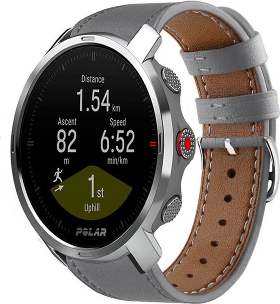 Strap-it Polar Grit X Lederarmband (Grau)