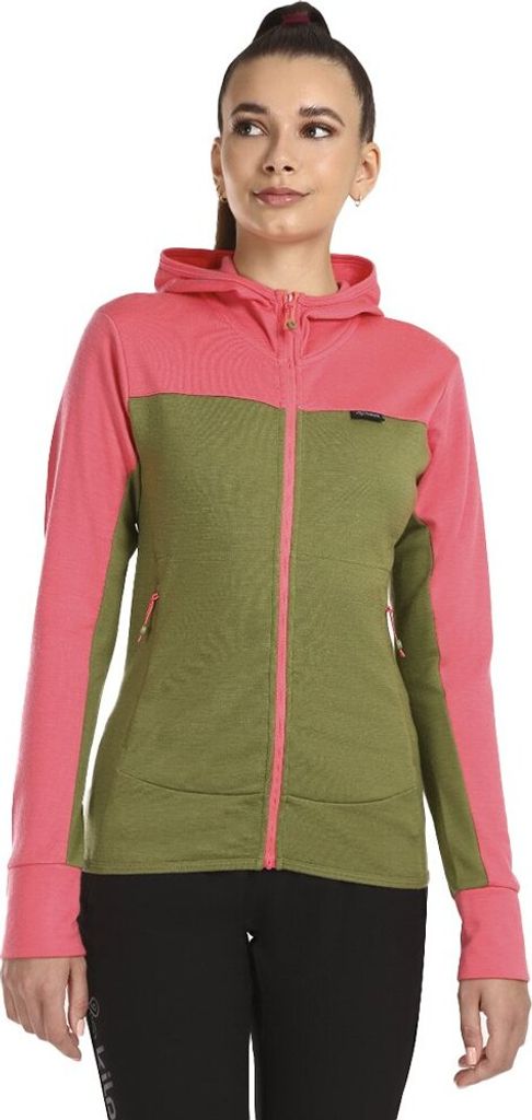 Damen Pullover aus Wolle mit Kapuze Kilpi WOLIE-W, ROSA, Größe 42