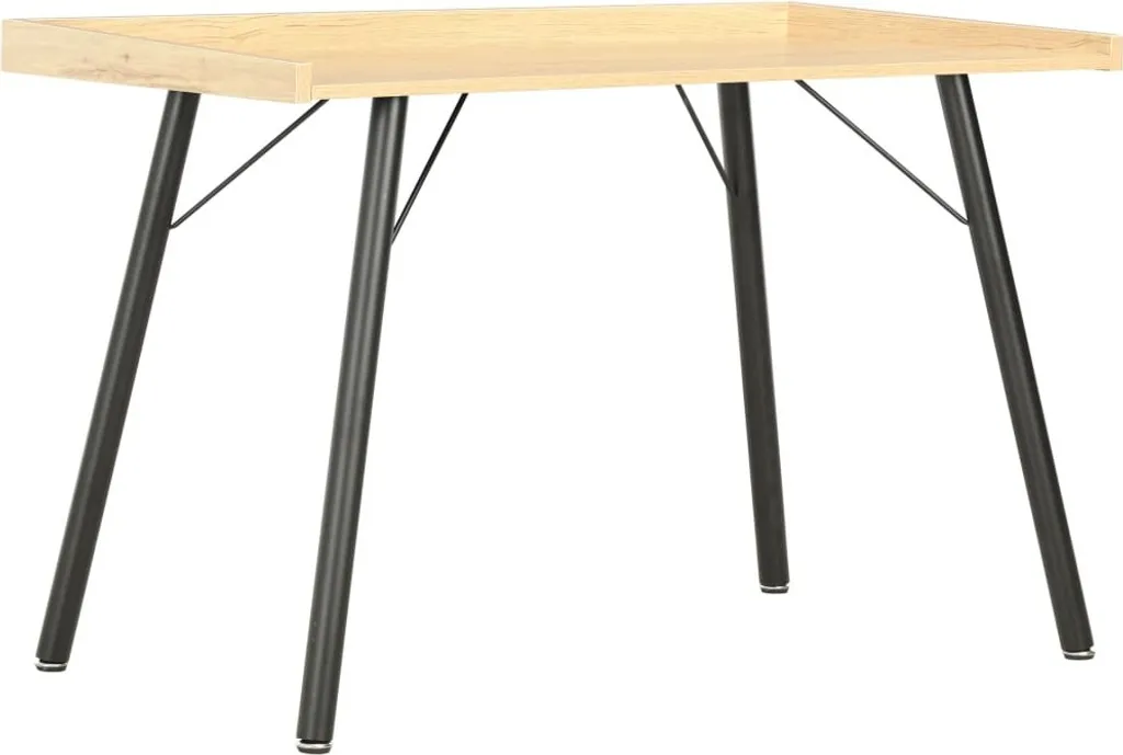 Scrittoio Design Rovere e Nero 90x50x79 cm | Arredo Ufficio Elegante