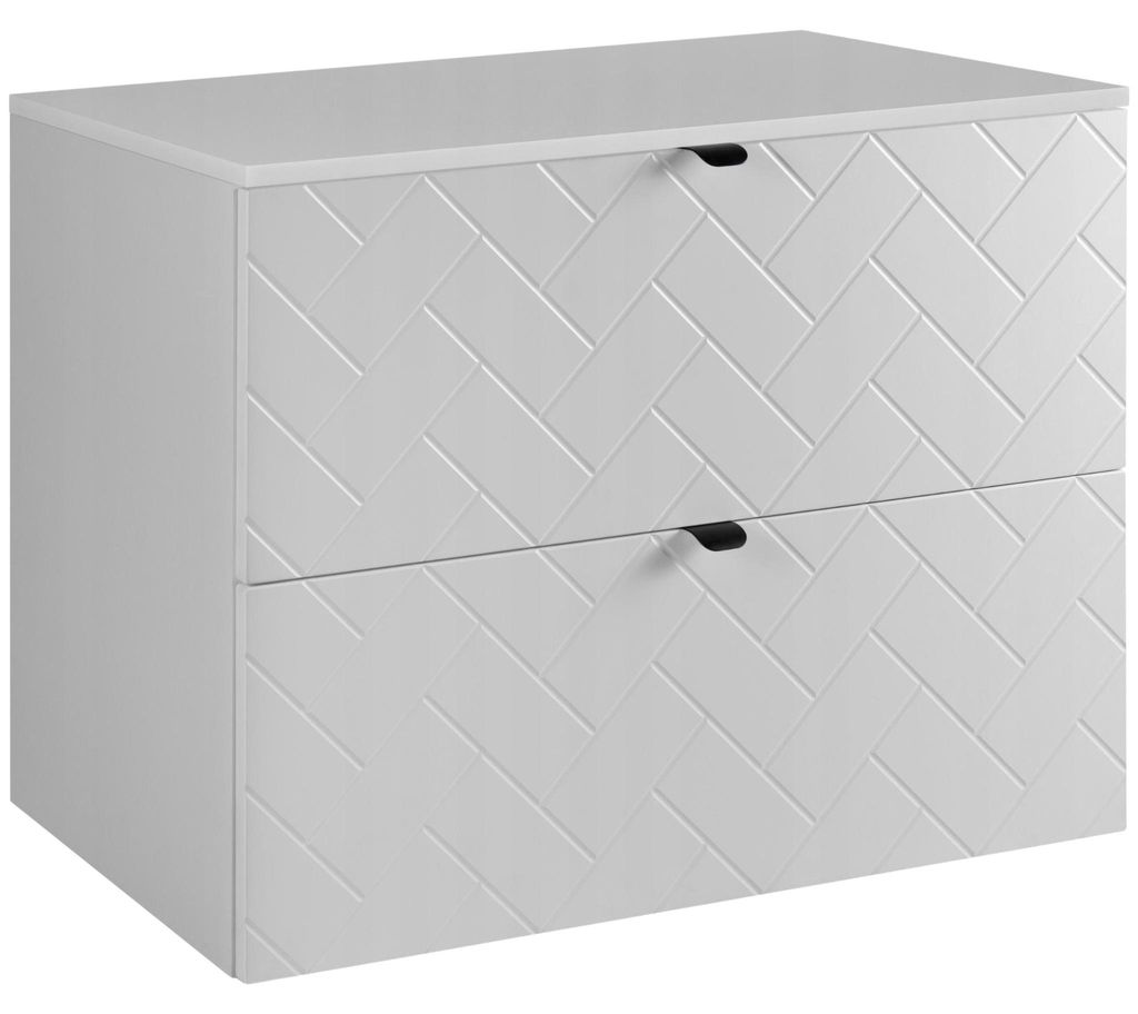 RODAN | Waschbeckunterschrank 80 cm - Weiß Matt - Produktbild 