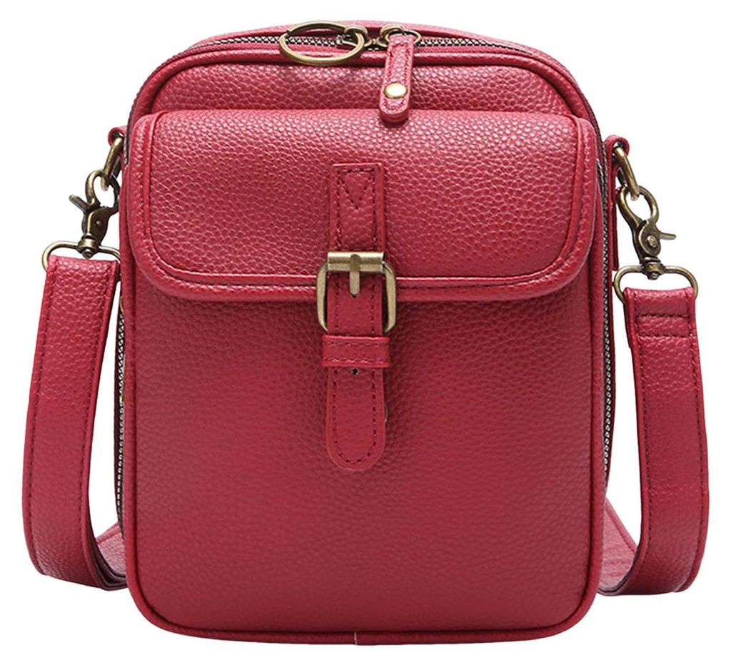 Damen-Reisetasche, Umhängetasche aus Kunstleder mit verstellbarem Riemen, Messenger Bag, Crossbody-Geldbörse für Handy, Karten und Schlüssel
