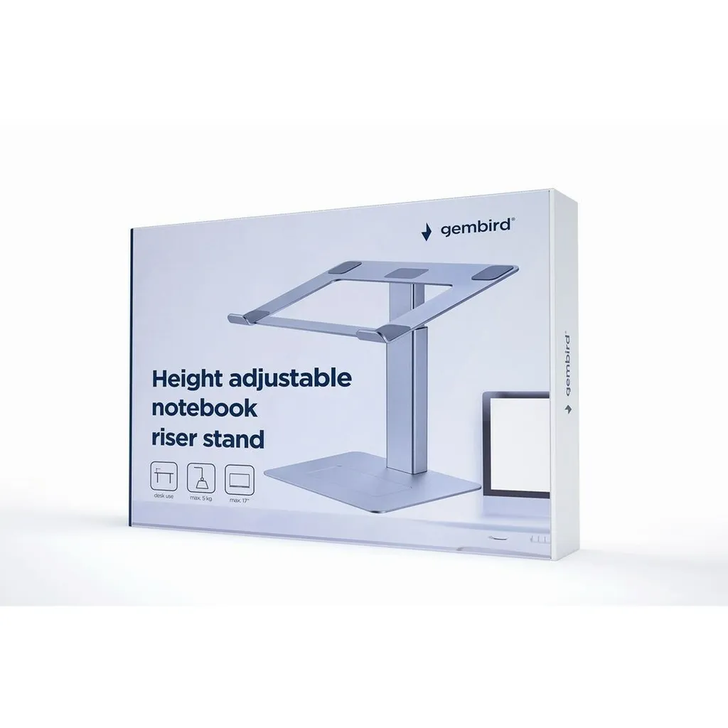 Support ventilé pour ordinateur portable réglable et ergonomique gris - 10