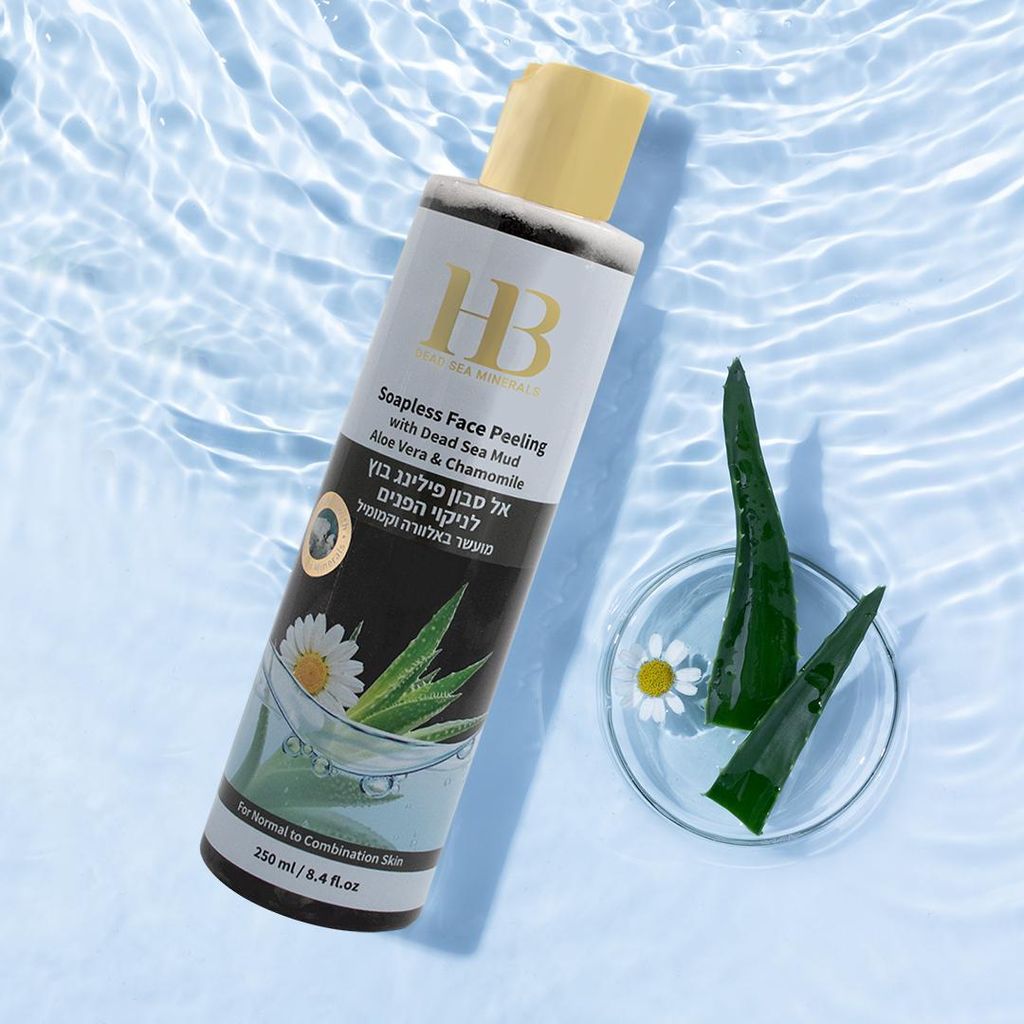 Health&Beauty Seifenfreies Gesichtspeeling mit Totes Meer Schlamm, Aloe Vera & Kamille 250 ml