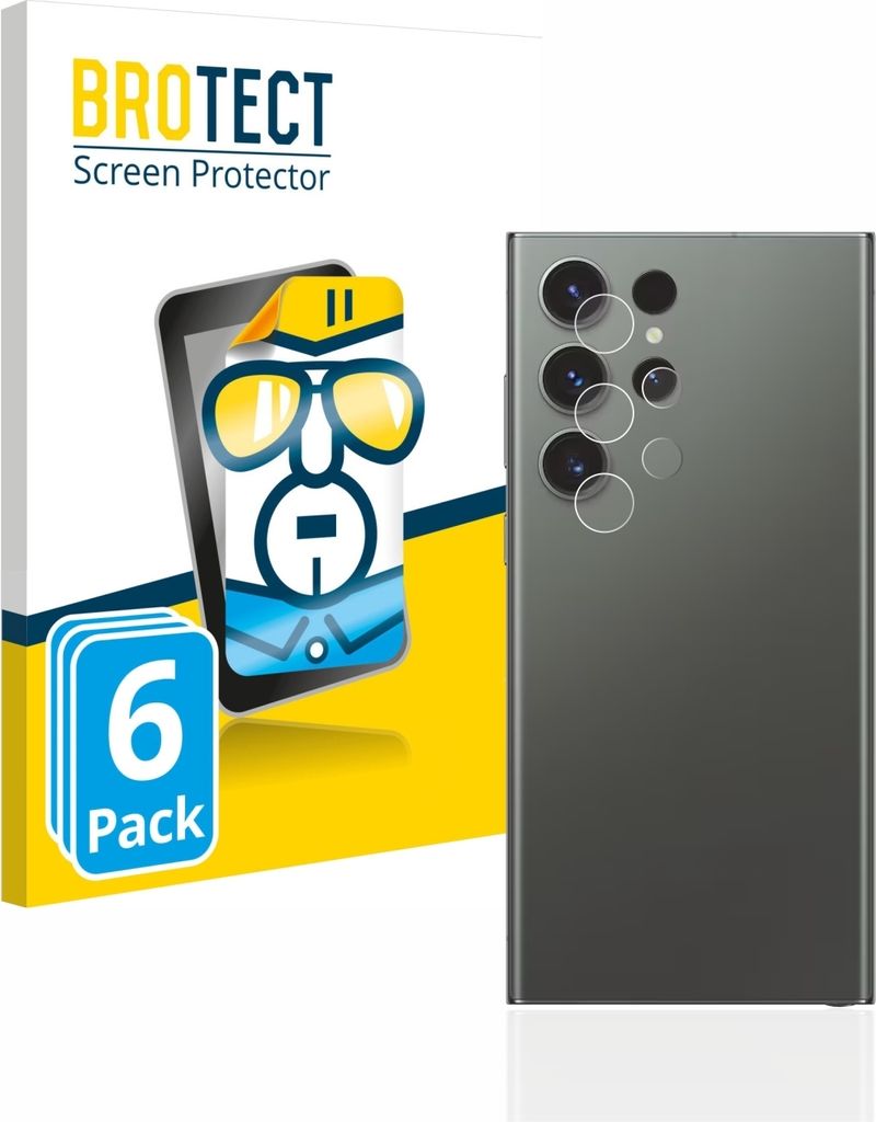 6x Für Samsung Galaxy S23 Ultra (NUR Kameraschutz) Schutzfolie BROTECT Displayschutz Display Schutz Folie Klar Transparent