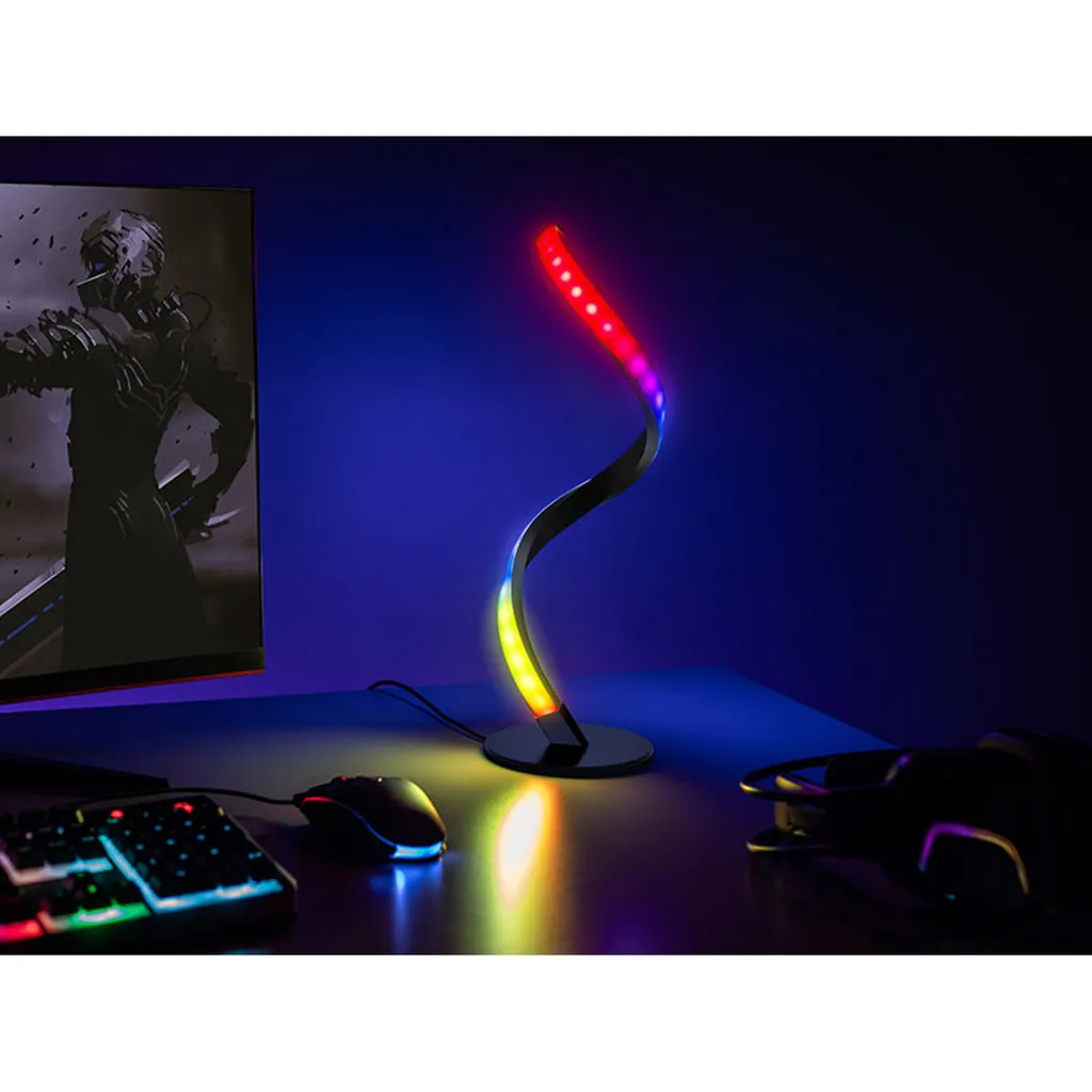Lampe de Table LED Spirale Connectée - Éclairage d'Ambiance Intelligent