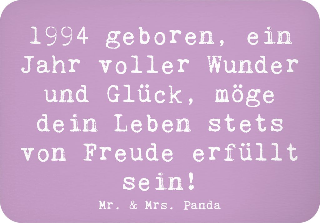 Mr. & Mrs. Panda magnet Spruch 1994 Geburtstag - Lavendeltraum - Geschenk, Geburtstagsgeschenk, Happy Birthday, whiteboardmagnet, haftmagnet, Pinnw...