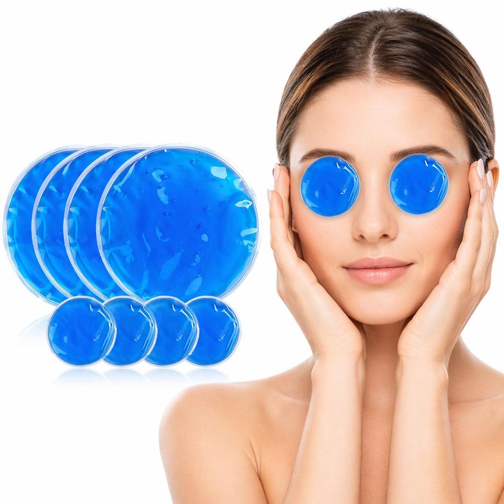 COOL-i Kühl & Wärmepad Set 8er, Gel Kompressen 12 cm & 8 cm, wiederverwendbar, flexibel für Alltag & Sport