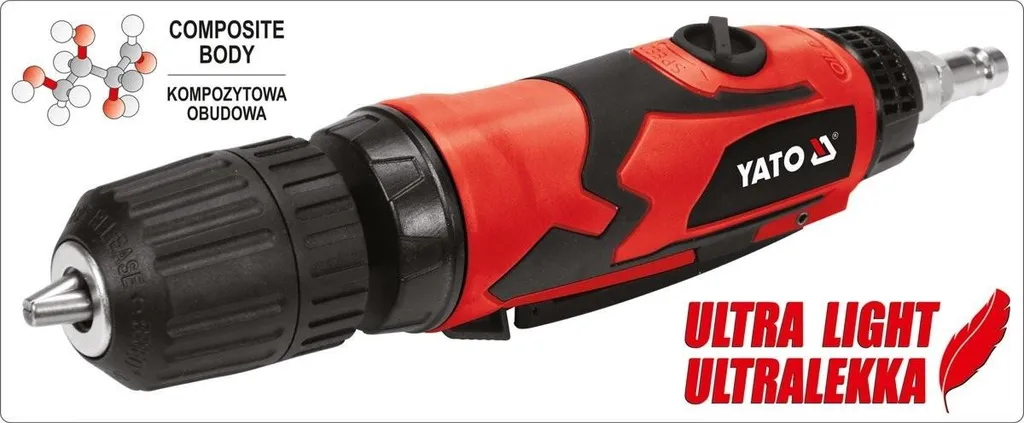 Perceuse pneumatique droite 10 mm compacte pour perçage de précision - 4