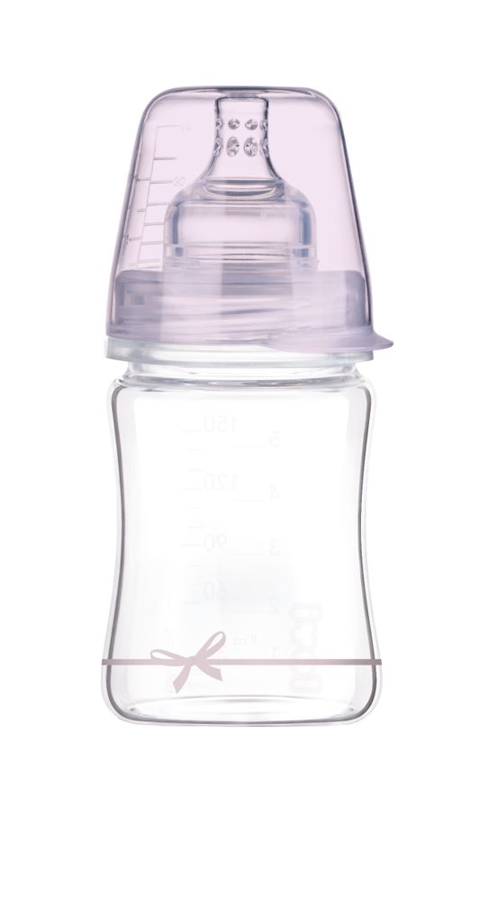 LOVI Glas-Babyflasche Diamond Glass Baby Shower Girl 150 ml Produktbild 