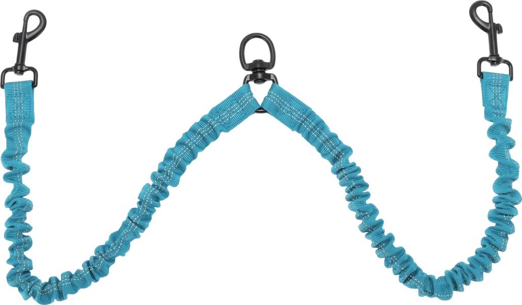 Zweifach-Hundeleine, reflektierende Doppel-Hundeleine für einfaches Gassi gehen mit 2 Hunden, 360° drehbare Leine ohne Verheddern für das Traini...