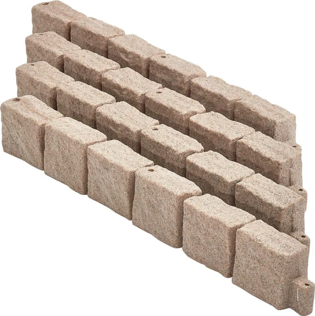 Bordure de jardin fausse pierre 46,8x3,9 pouces pour allée et pelouse