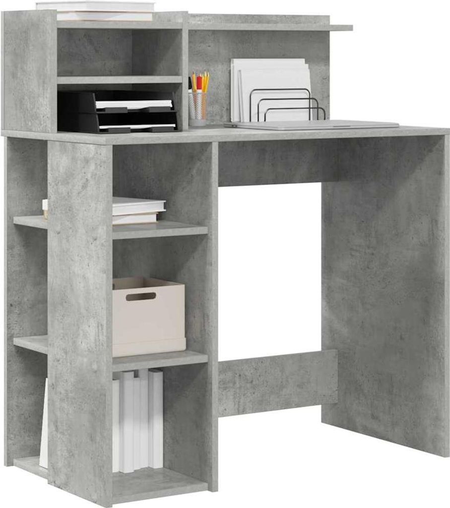 "im Sonderangebot"Schreibtisch/Büro-Möbel - CLORIS - Computertisch moderner - Beton Grau 90 x 48 x 101,5 cm Holzwerkstoff - NeuMöbel5757281