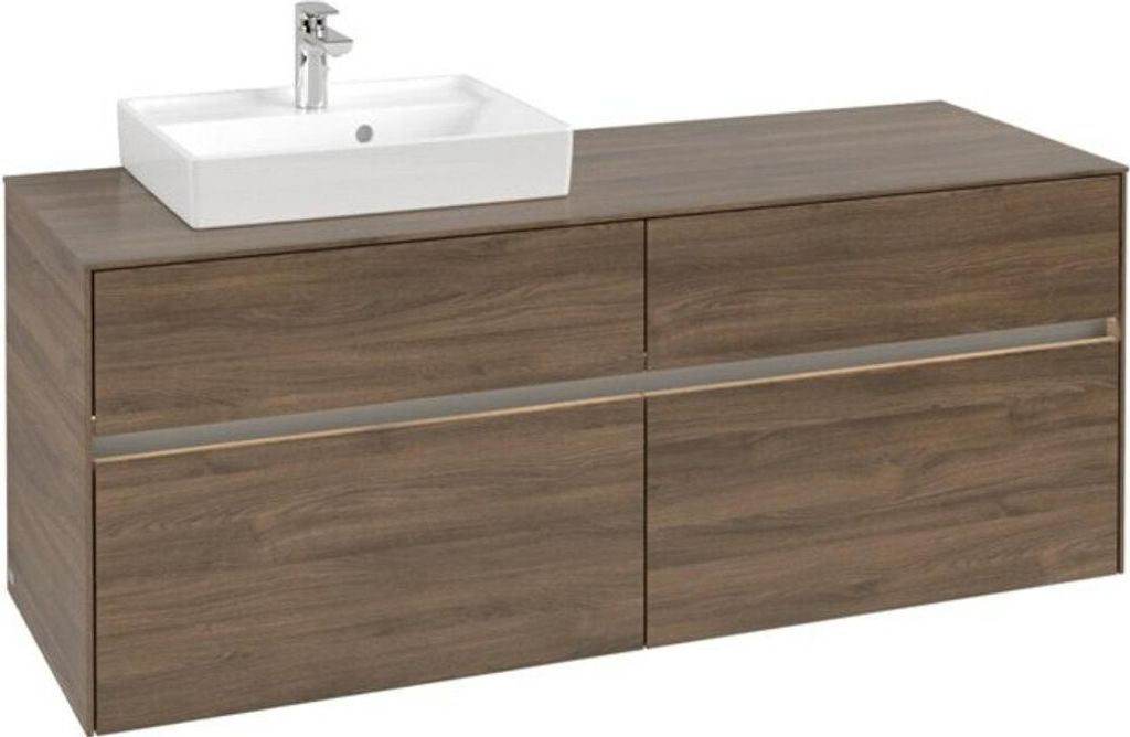 V&B Waschtischunterschrank Collaro 140x54,8x50cm, WT l, LED 10W, Ariz. Oa