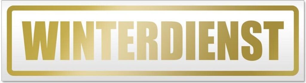 Kiwistar Winderdienst Magnetschild Schild magnetisch - 45cm Gold - Magnetfolie für Auto PKW Kfz