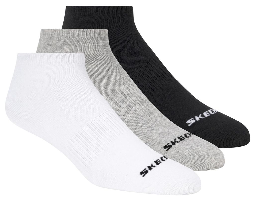Skechers 3pk Uni Non Terry No Show S114041-107, Socken, Uni, Weiß