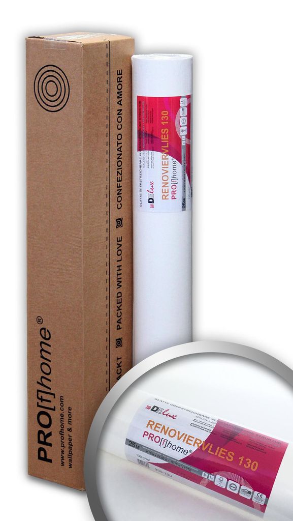 Profhome Fibre de rénovation intissé lisse poids moyen 130 Image du produit 