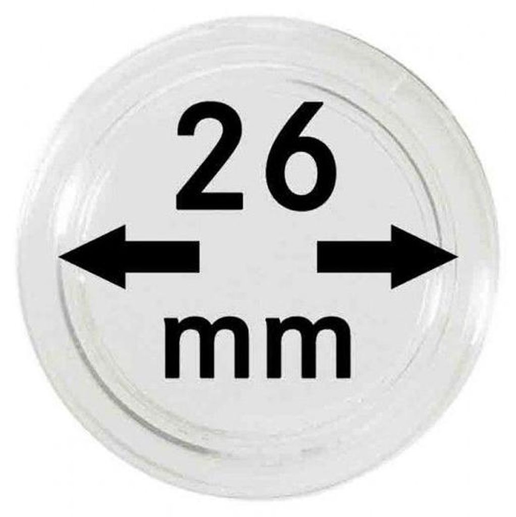 Lindner 2250026P Münzkapseln 26 mm-10er Pack Produktbild 