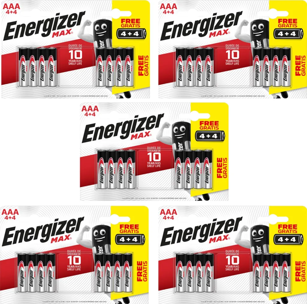 40 Piles Energizer MAX AAA LR03 E92 Alcalines - Pack Premium Longue Durée