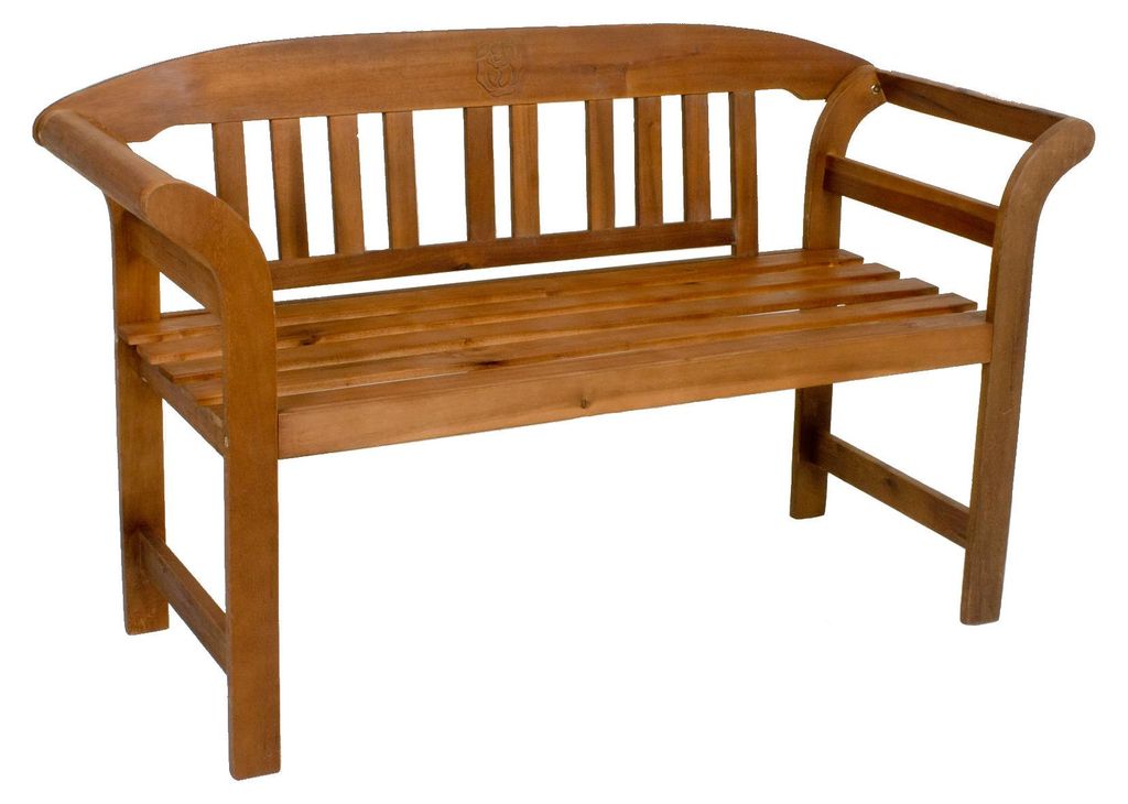 Eukalyptus Bank SAN JOSE 2-Sitzer - 130 x 82 x 45 cm - Holz Garten Parkbank