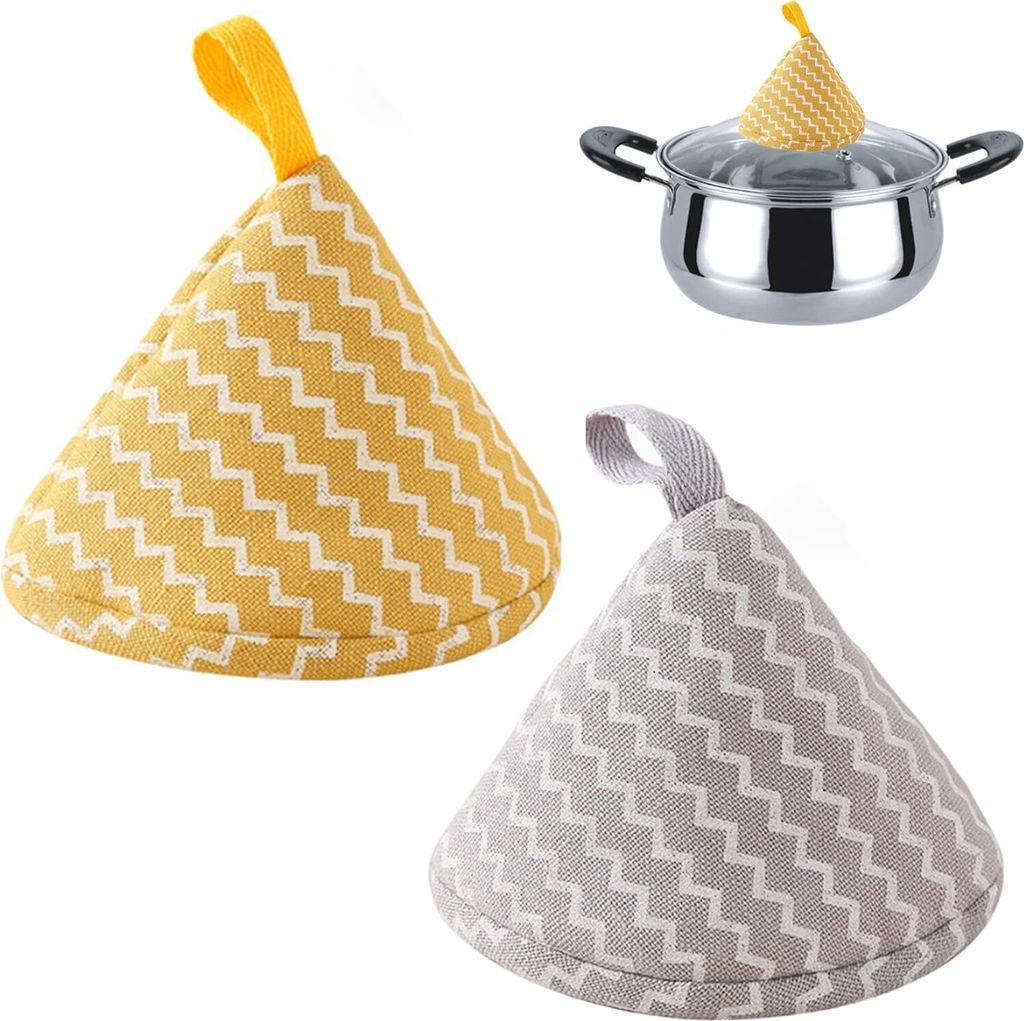 Pack of 2 Baumwolle Non-Slip Oven Mitts Mini Oven Glove Heat Resistant Pot Holder Non-Slip Pot Gloves Cooking Gloves Pot Handle Pot Handle Holder K...
